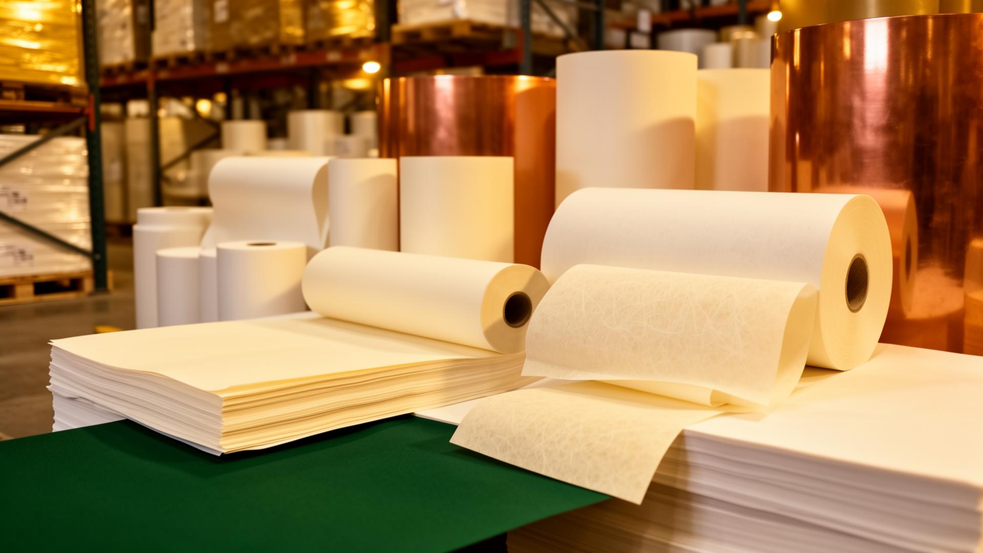 Premium paper rolls and reels at Vrinda Papers Delhi NCR warehouse